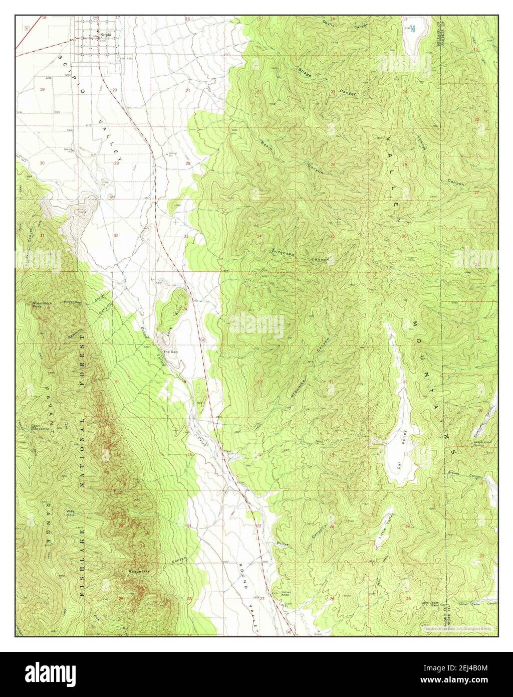 Scipio South, Utah, map 1969, 124000, United States of America by