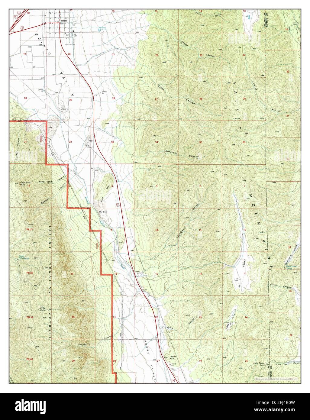 Scipio South, Utah, map 2001, 124000, United States of America by
