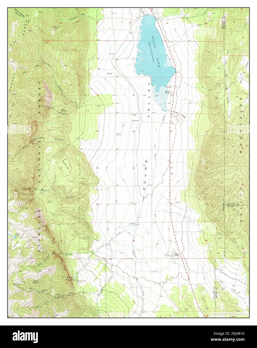 Scipio Lake, Utah, map 1969, 124000, United States of America by