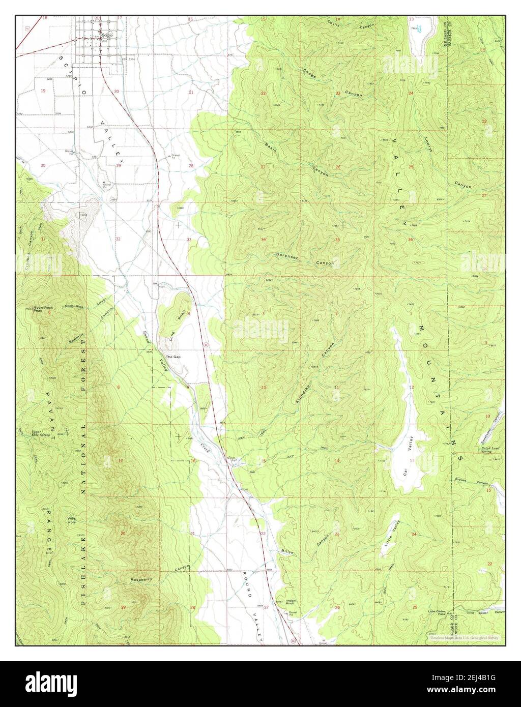Scipio South, Utah, map 1969, 124000, United States of America by