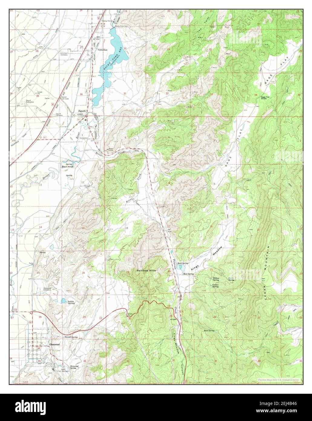 Sigurd, Utah, map 1966, 124000, United States of America by Timeless