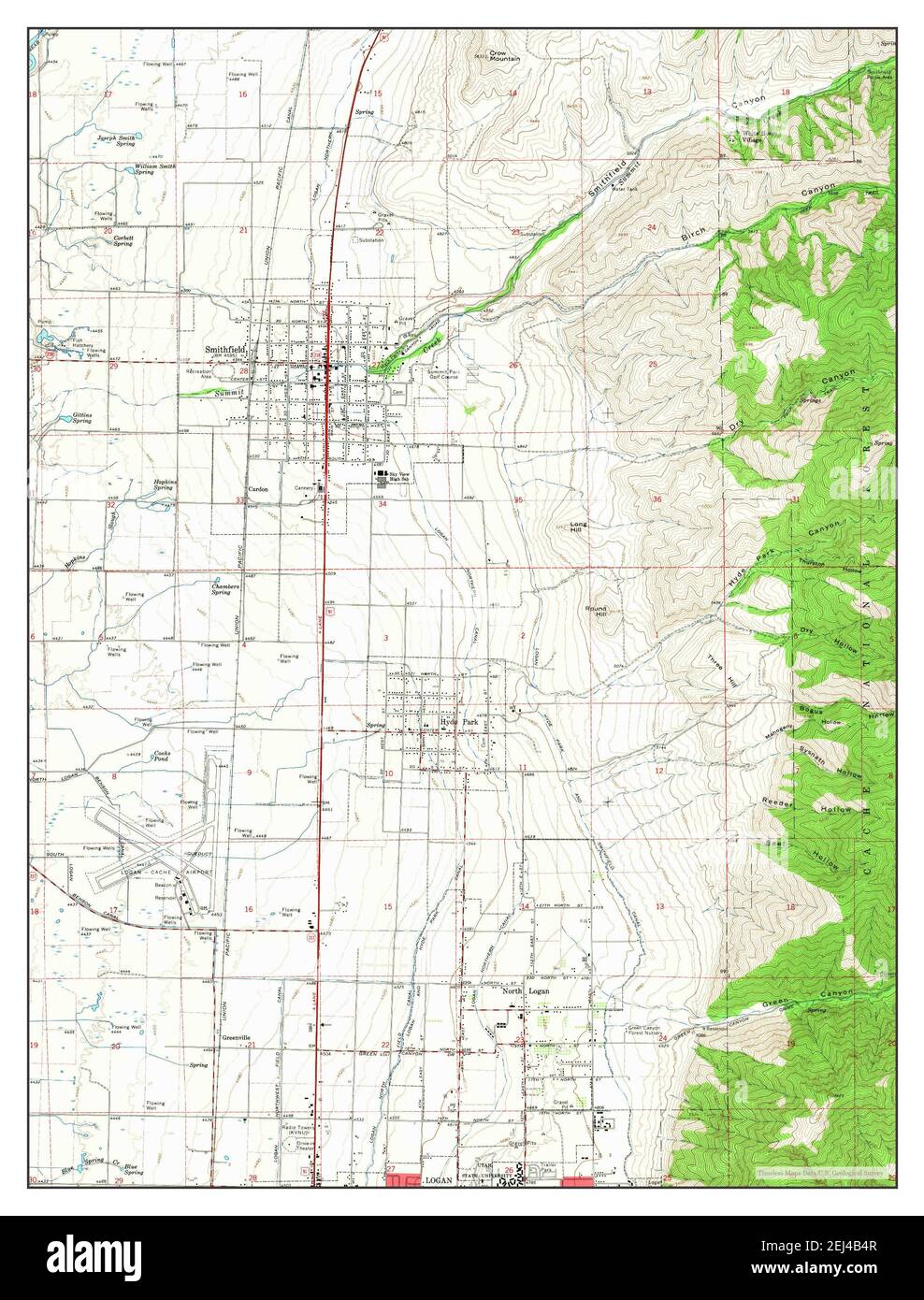 Smithfield, Utah, map 1964, 124000, United States of America by