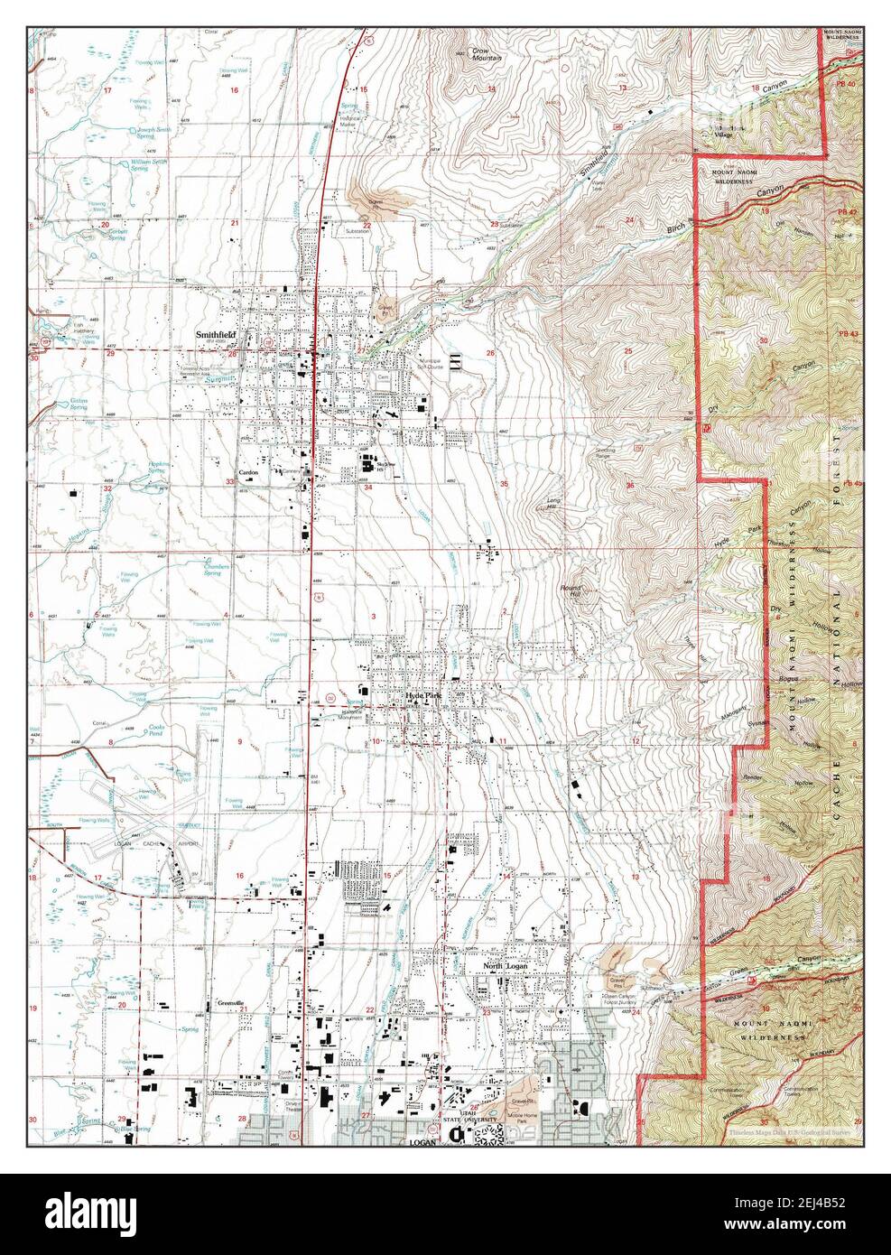 Smithfield, Utah, map 1998, 124000, United States of America by