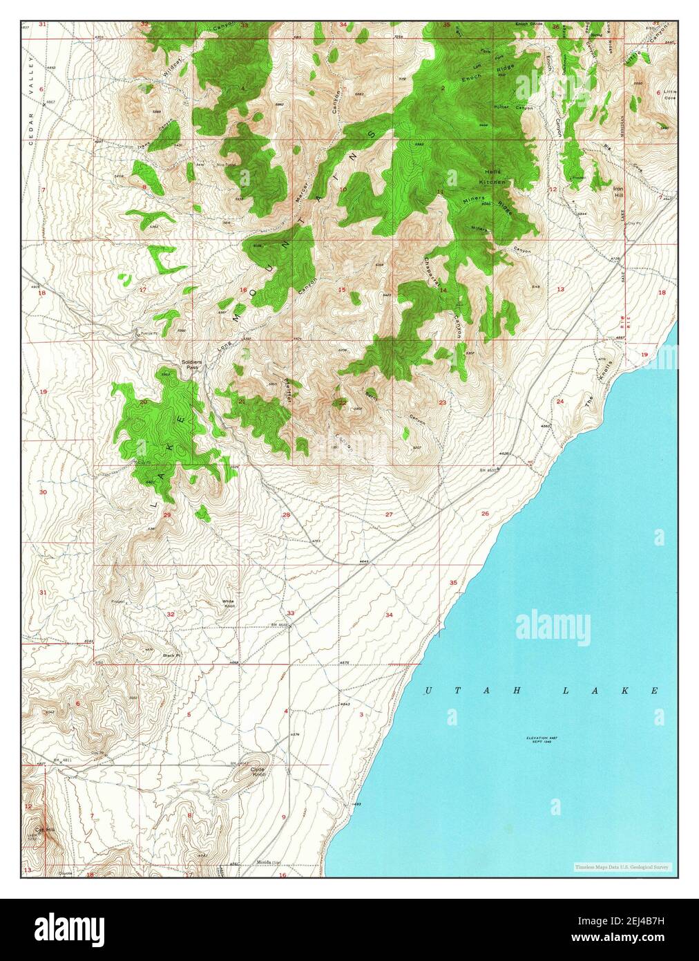Soldiers Pass, Utah, map 1950, 124000, United States of America by