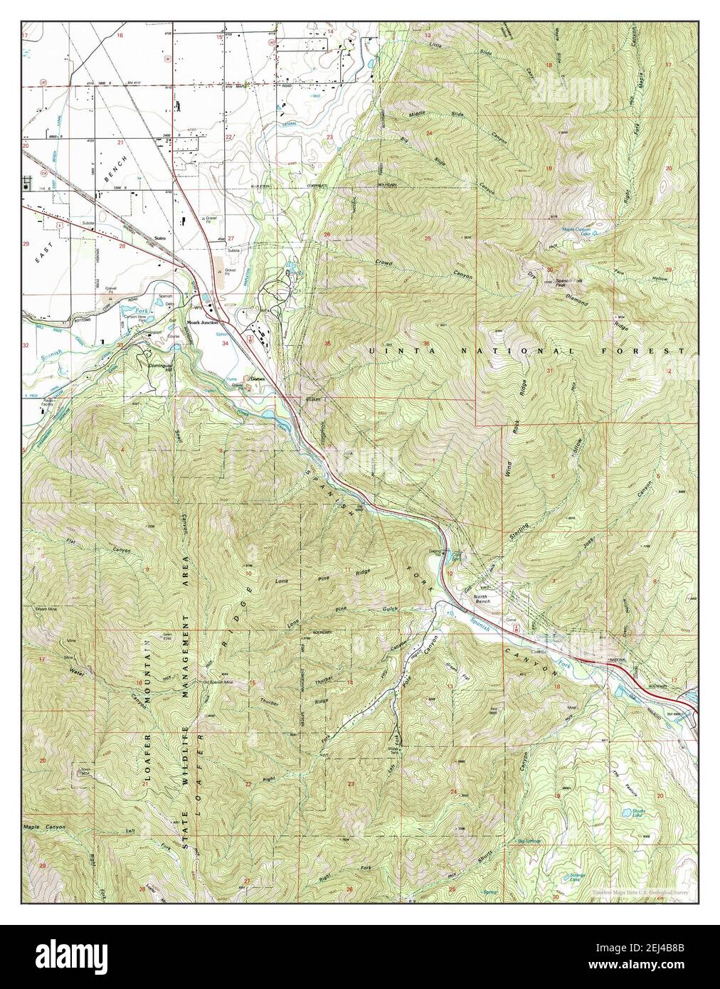 Map of spanish fork utah hires stock photography and images Alamy