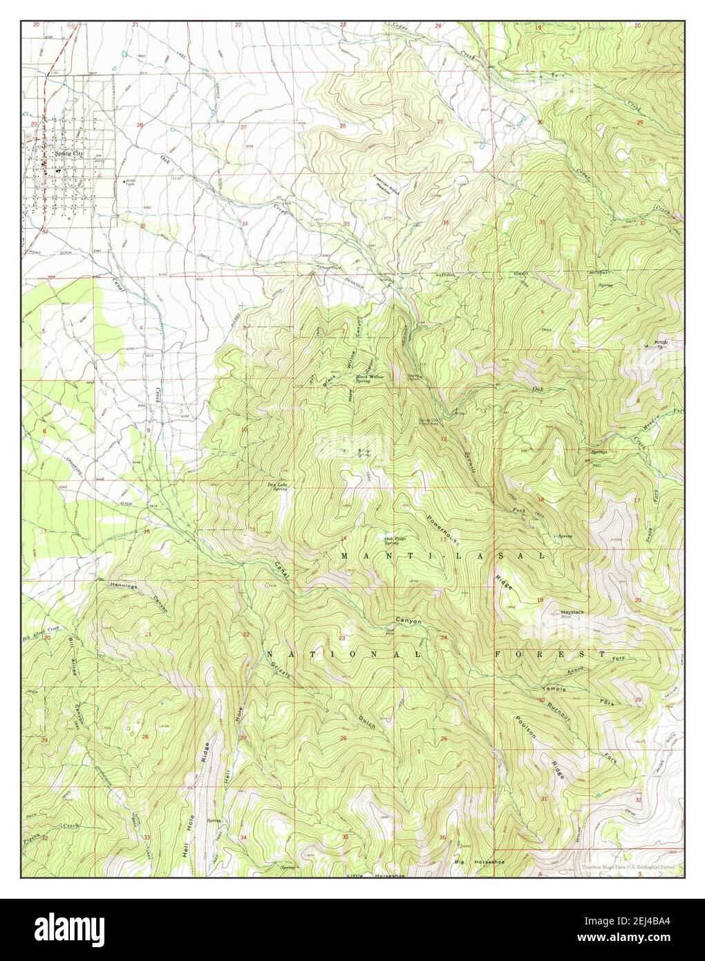 Spring City, Utah, map 1966, 124000, United States of America by