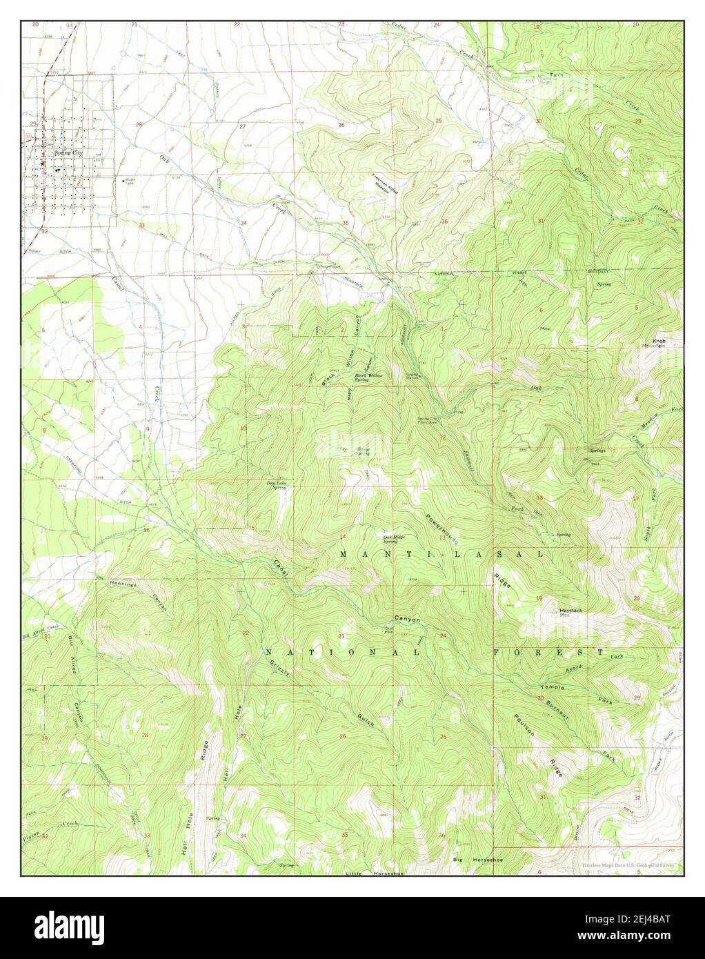 Spring City, Utah, map 1966, 124000, United States of America by