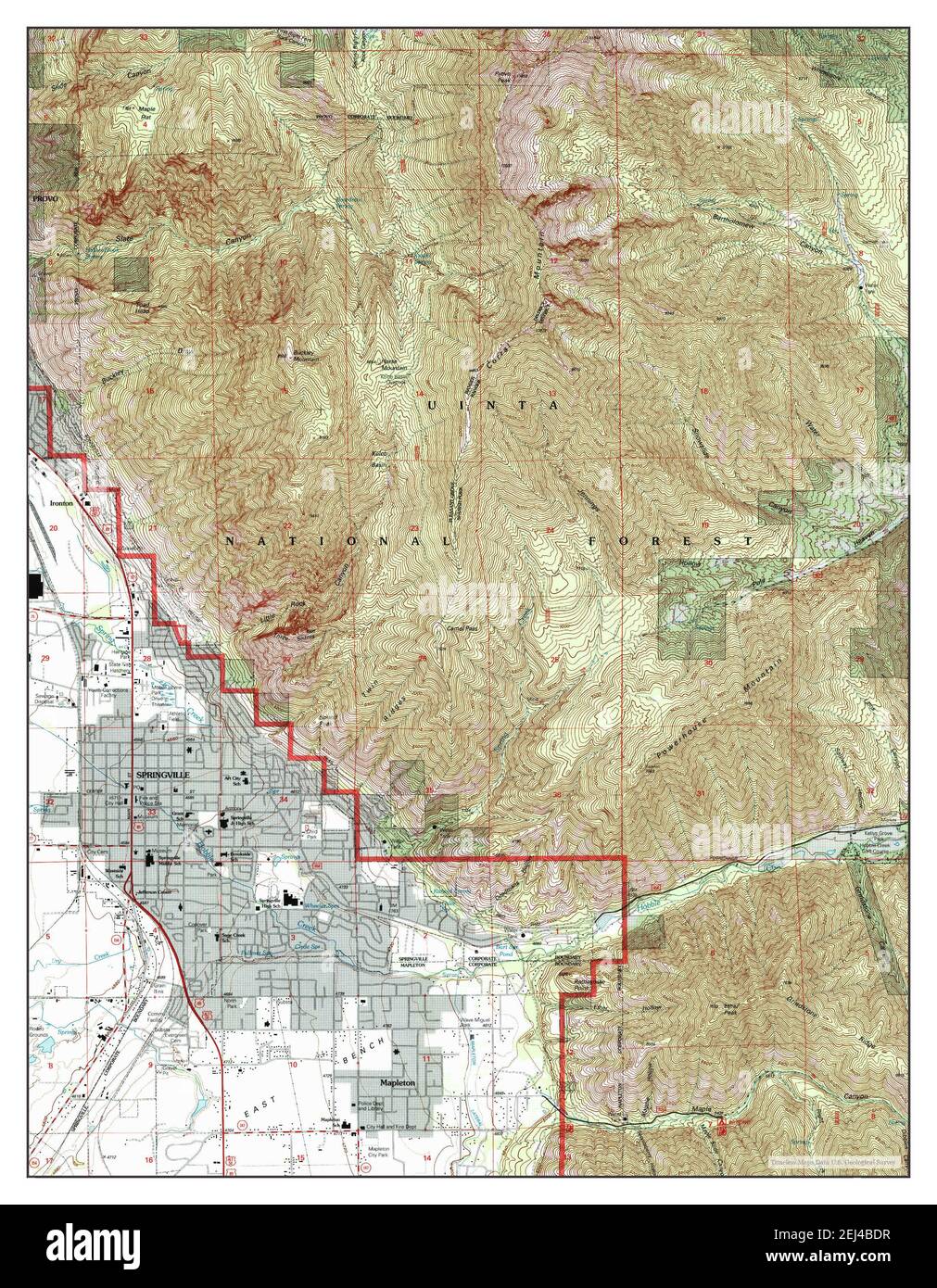 Springville utah map hires stock photography and images Alamy