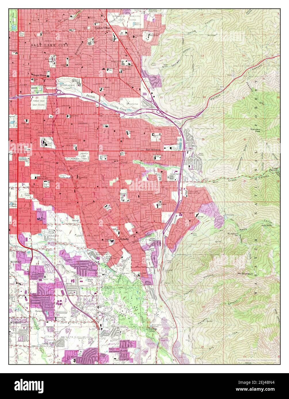 Sugar House, Utah, map 1963, 124000, United States of America by