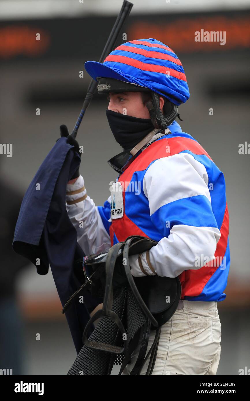Jockey Charlie Hammond at Uttoxeter racecourse. Picture date: Sunday February 21, 2021. Stock Photo