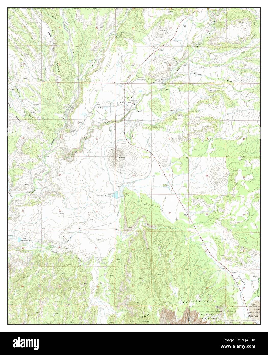 Veyo, Utah, map 1972, 124000, United States of America by Timeless