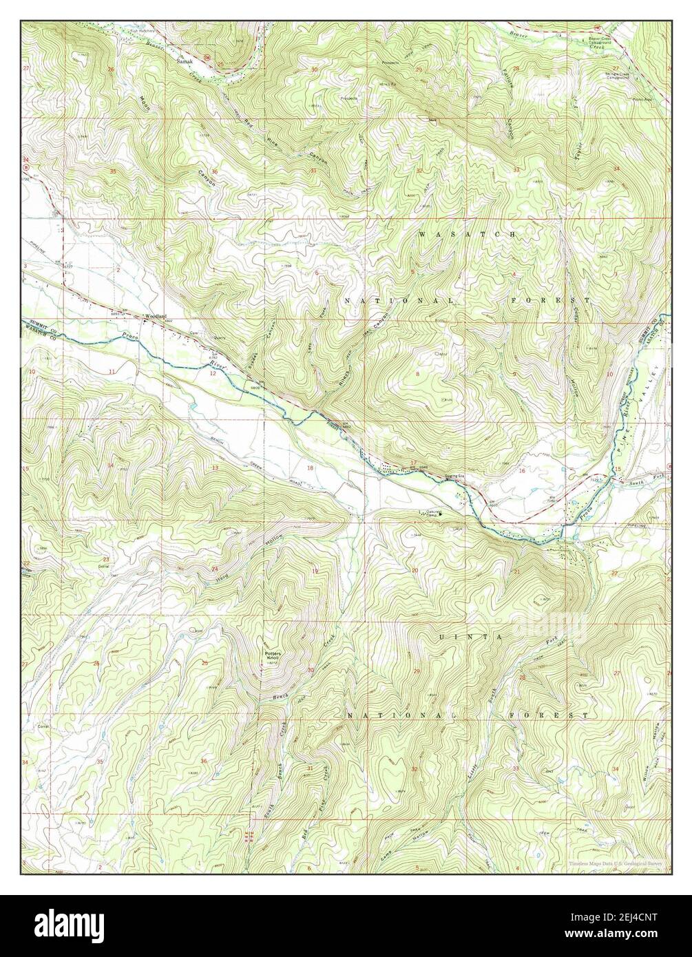Woodland, Utah, map 1972, 1:24000, United States of America by Timeless ...