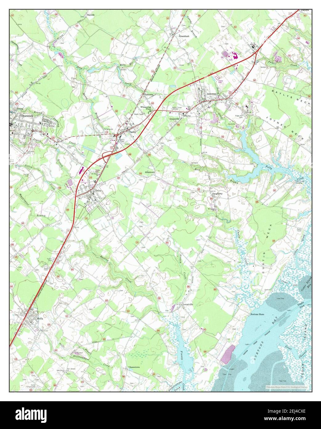 Virginia, map 1968, 124000, United States of America by