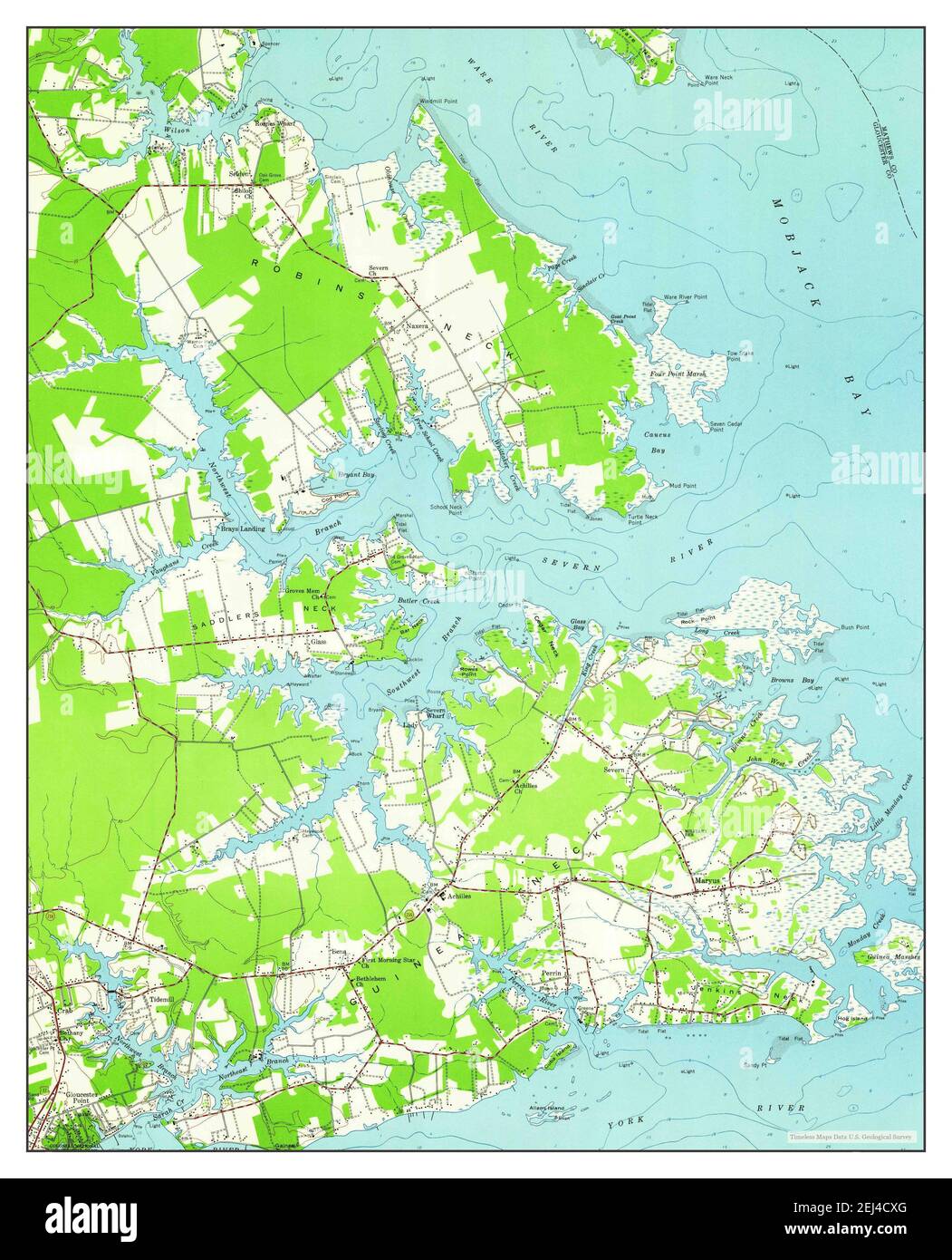 Achilles, Virginia, map 1957, 1:24000, United States of America by ...