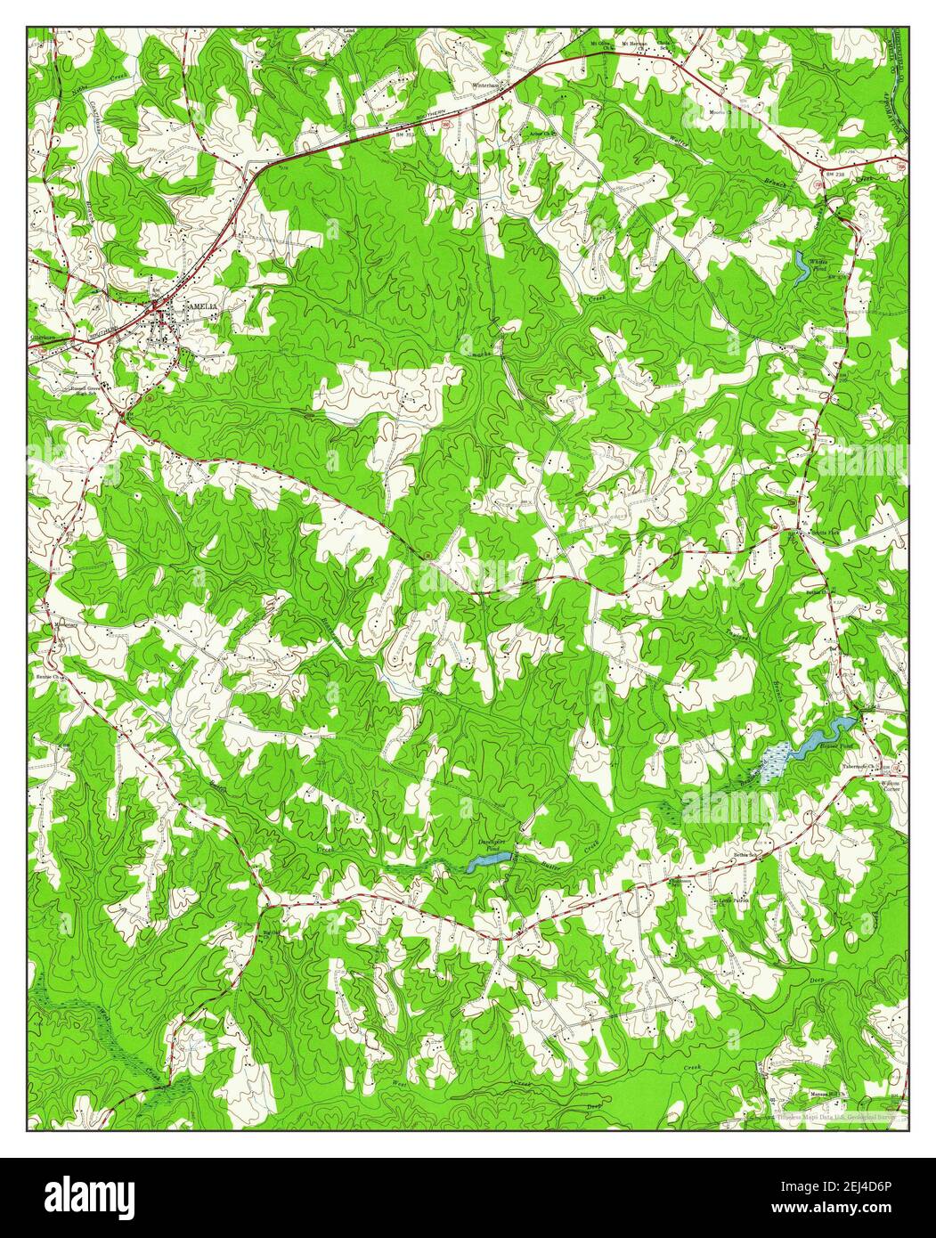 Amelia, Virginia, map 1943, 124000, United States of America by Timeless Maps, data U.S
