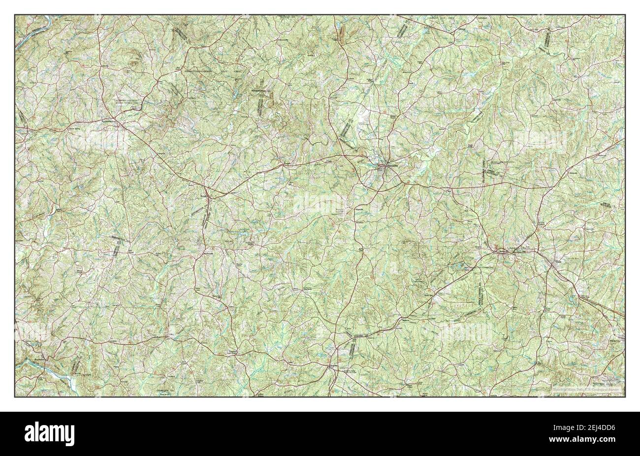 Appomattox, Virginia, map 1979, 1:100000, United States of America by Timeless Maps, data U.S. Geological Survey Stock Photo