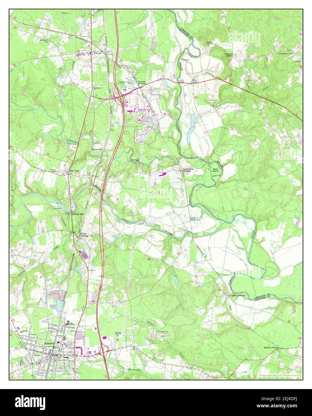 Map of ashland virginia hires stock photography and images Alamy