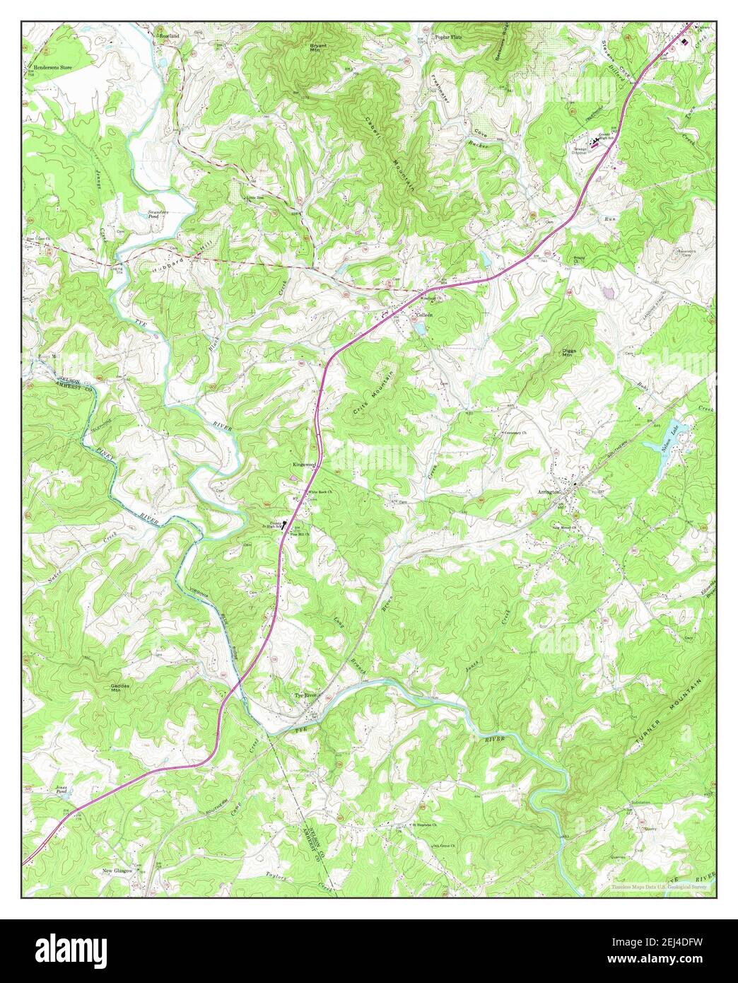 Arrington, Virginia, map 1969, 124000, United States of America by