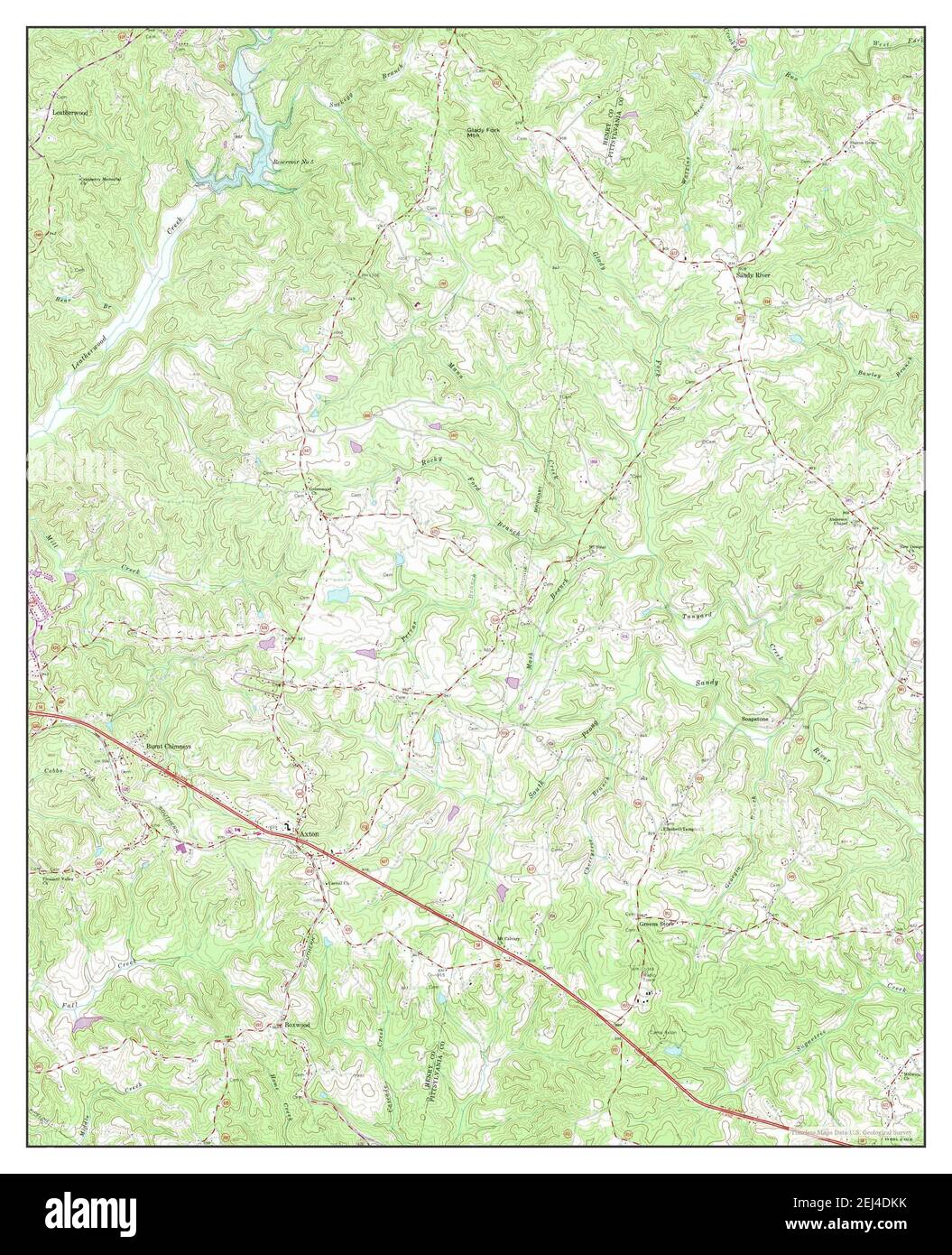 Axton, Virginia, map 1965, 124000, United States of America by