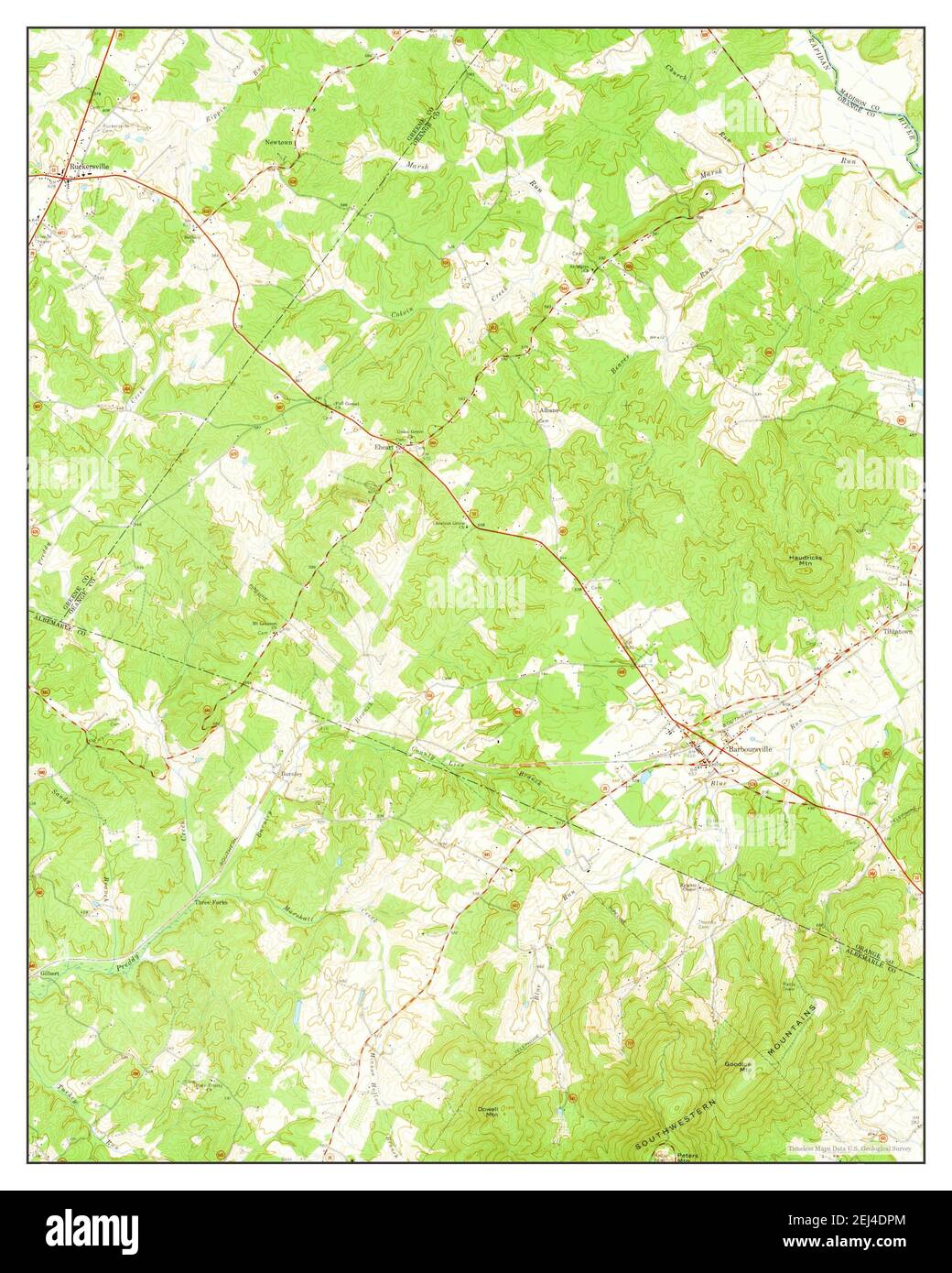 Barboursville, Virginia, map 1964, 124000, United States of America by Timeless Maps, data U.S