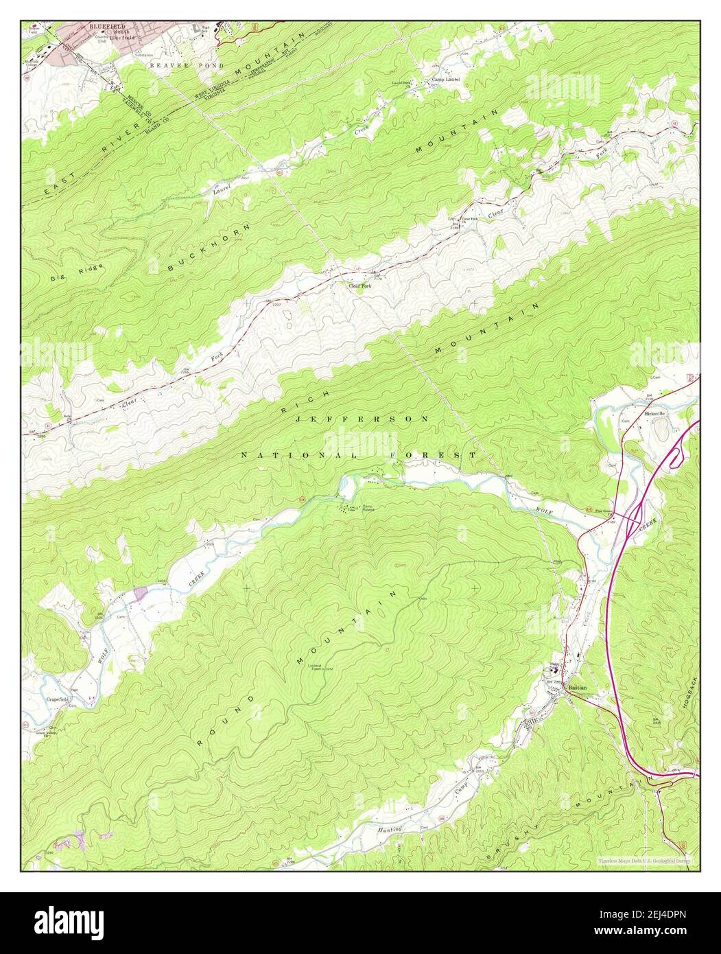 Map of bastian virginia hires stock photography and images Alamy