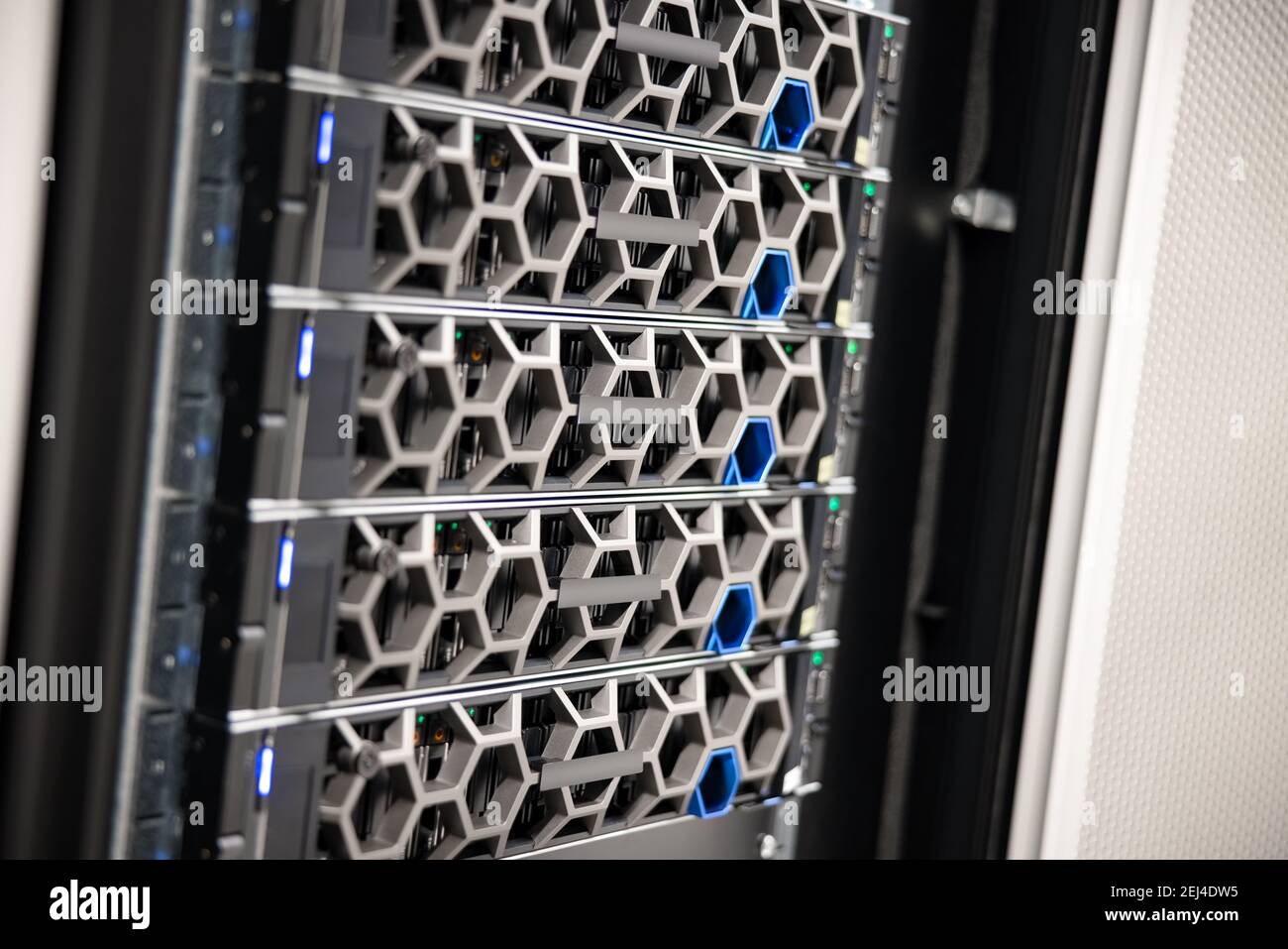 Server Hosts In a Hyperconverged Datacenter Environment Stock Photo