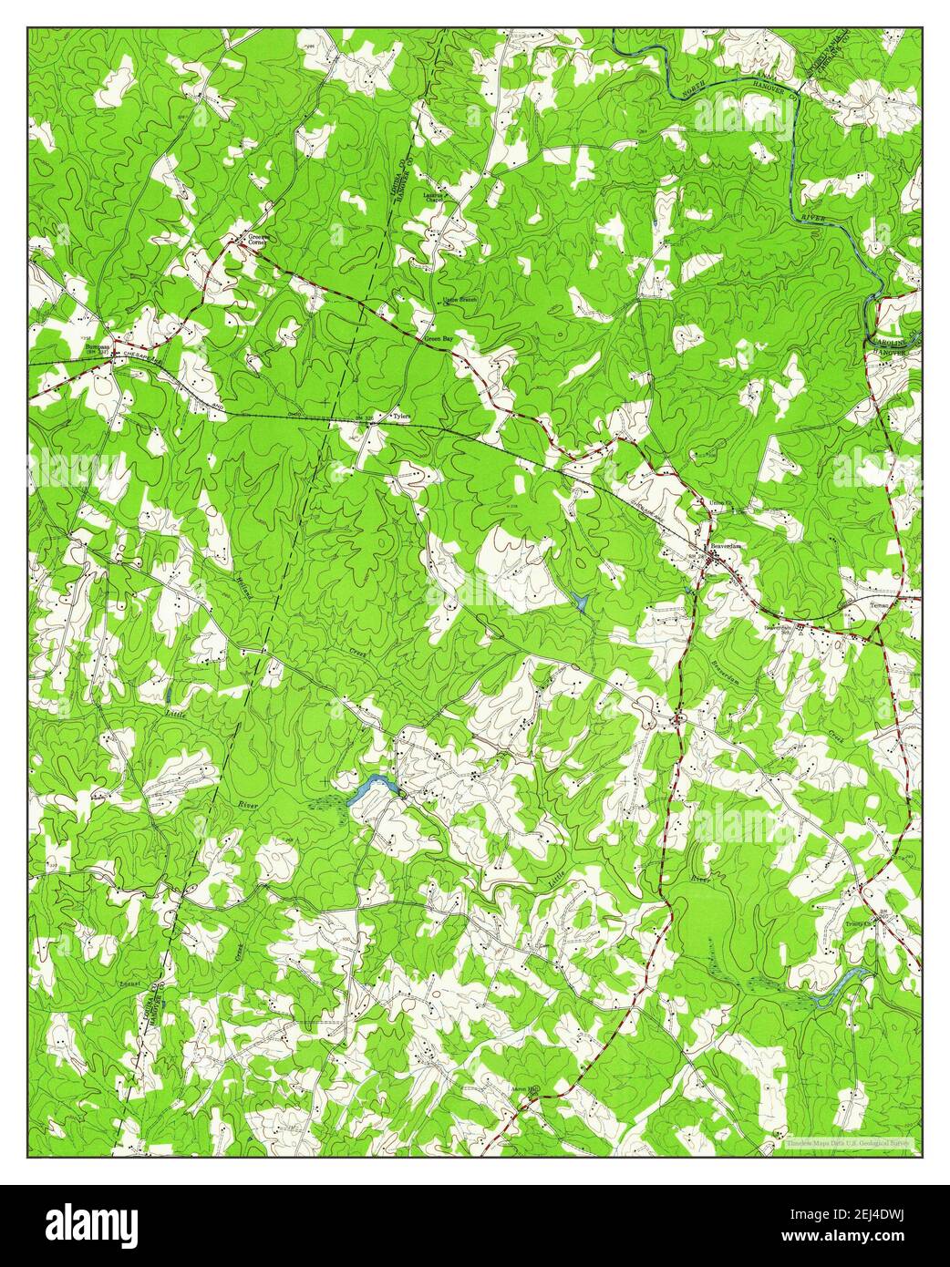 Map of beaverdam Cut Out Stock Images & Pictures Alamy