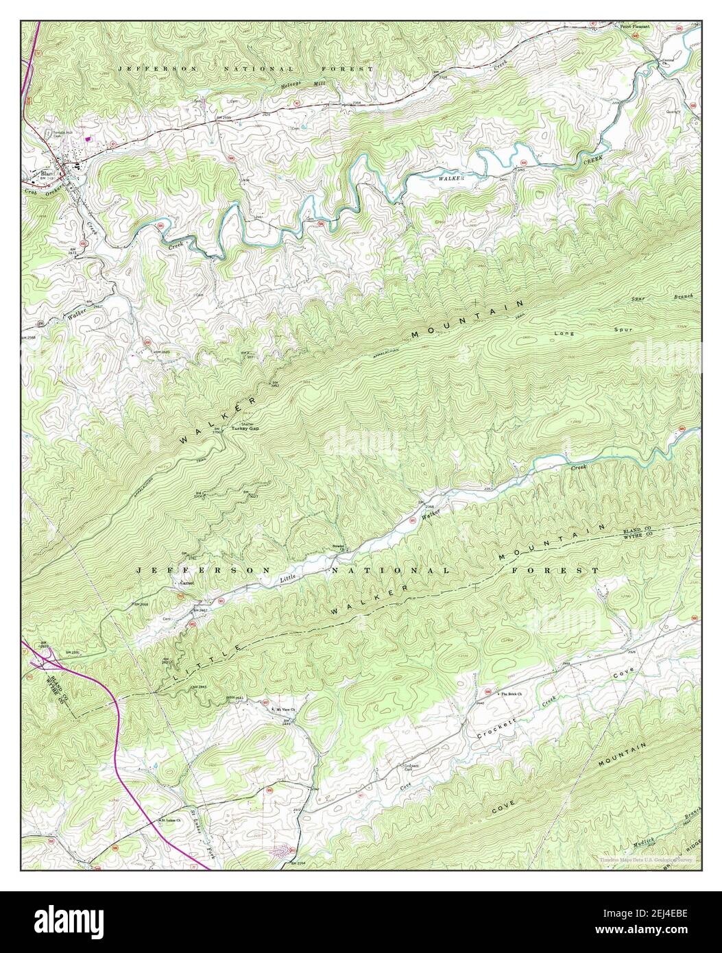 Bland virginia map hires stock photography and images Alamy