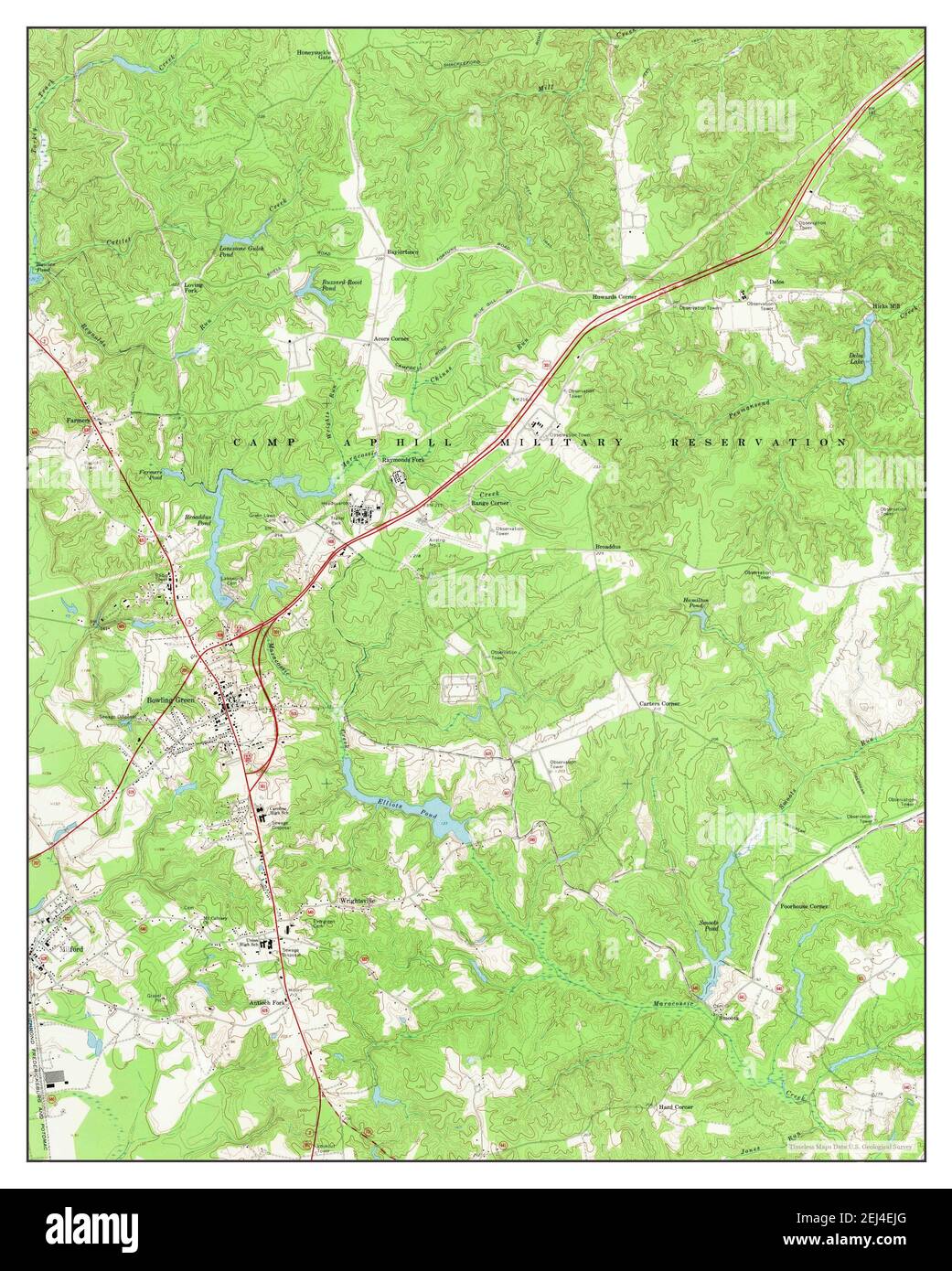 Bowling Green Virginia Map 1969 124000 United States Of America By Timeless Maps Data Us Geological Survey 2EJ4EJG 