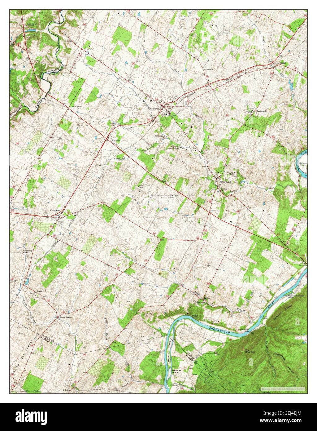 Boyce, Virginia, map 1966, 124000, United States of America by Timeless Maps, data U.S