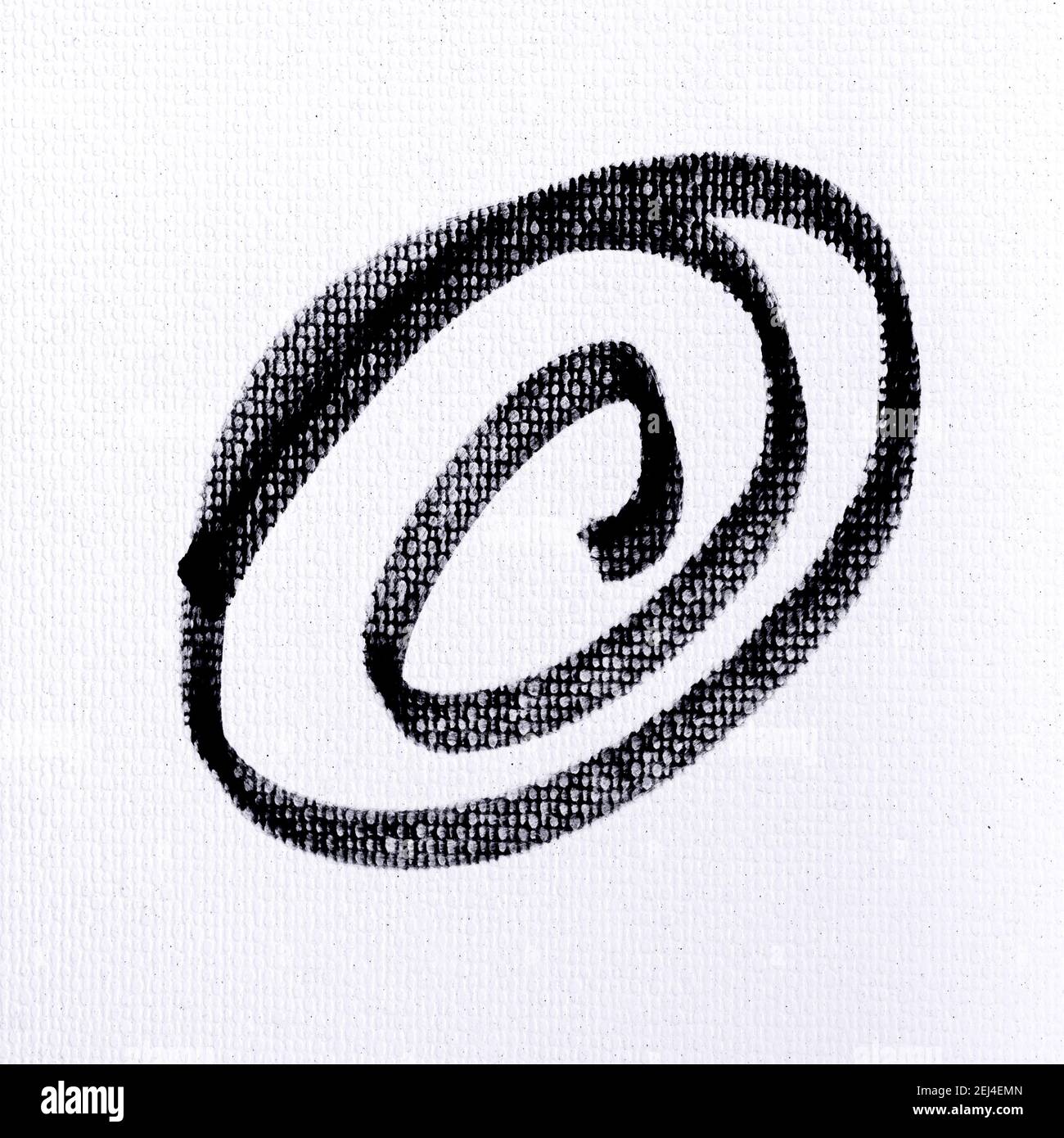black ink shape on watercolor paper texture background Stock Photo