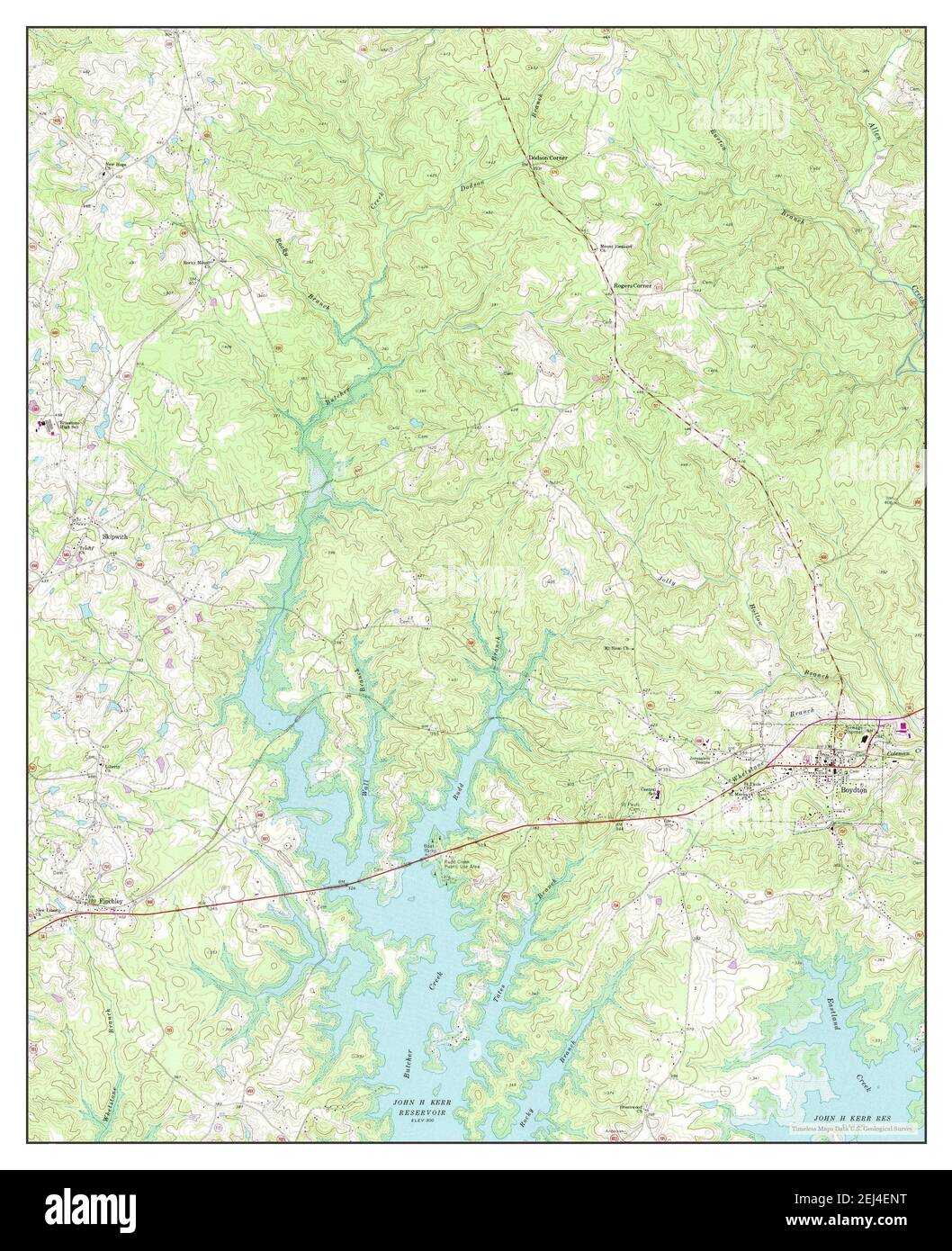 Boydton, Virginia, map 1968, 1:24000, United States of America by Timeless Maps, data U.S. Geological Survey Stock Photo