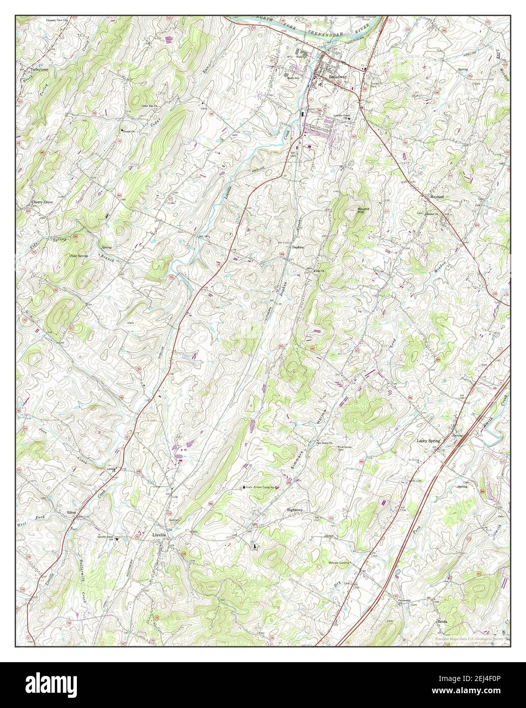 Broadway, Virginia, map 1967, 124000, United States of America by Timeless Maps, data U.S