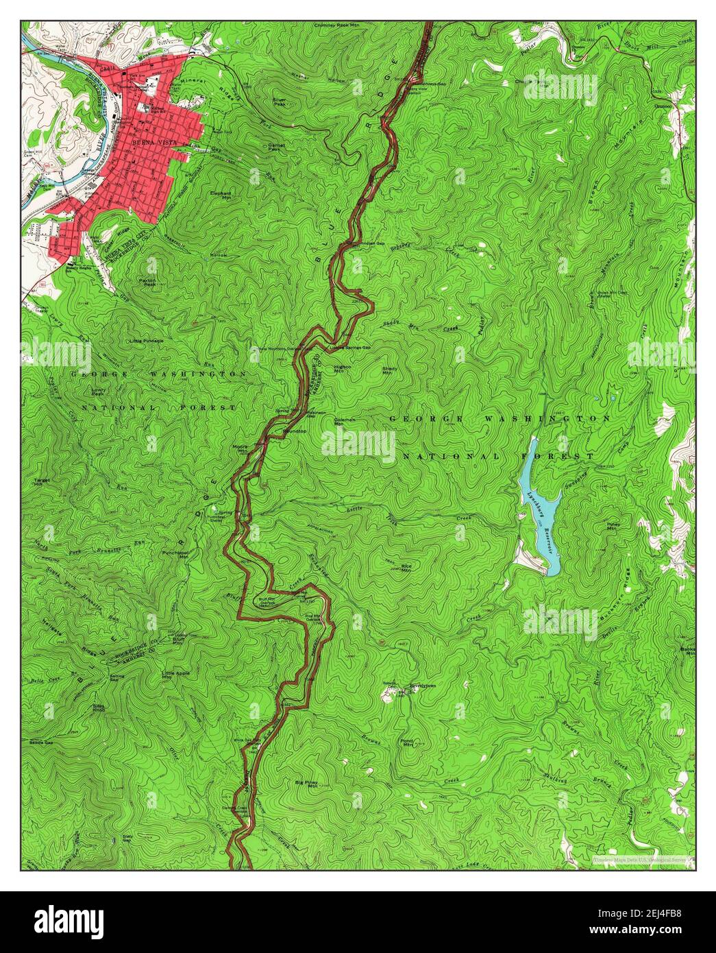 Buena Vista, Virginia, map 1965, 124000, United States of America by Timeless Maps, data U.S
