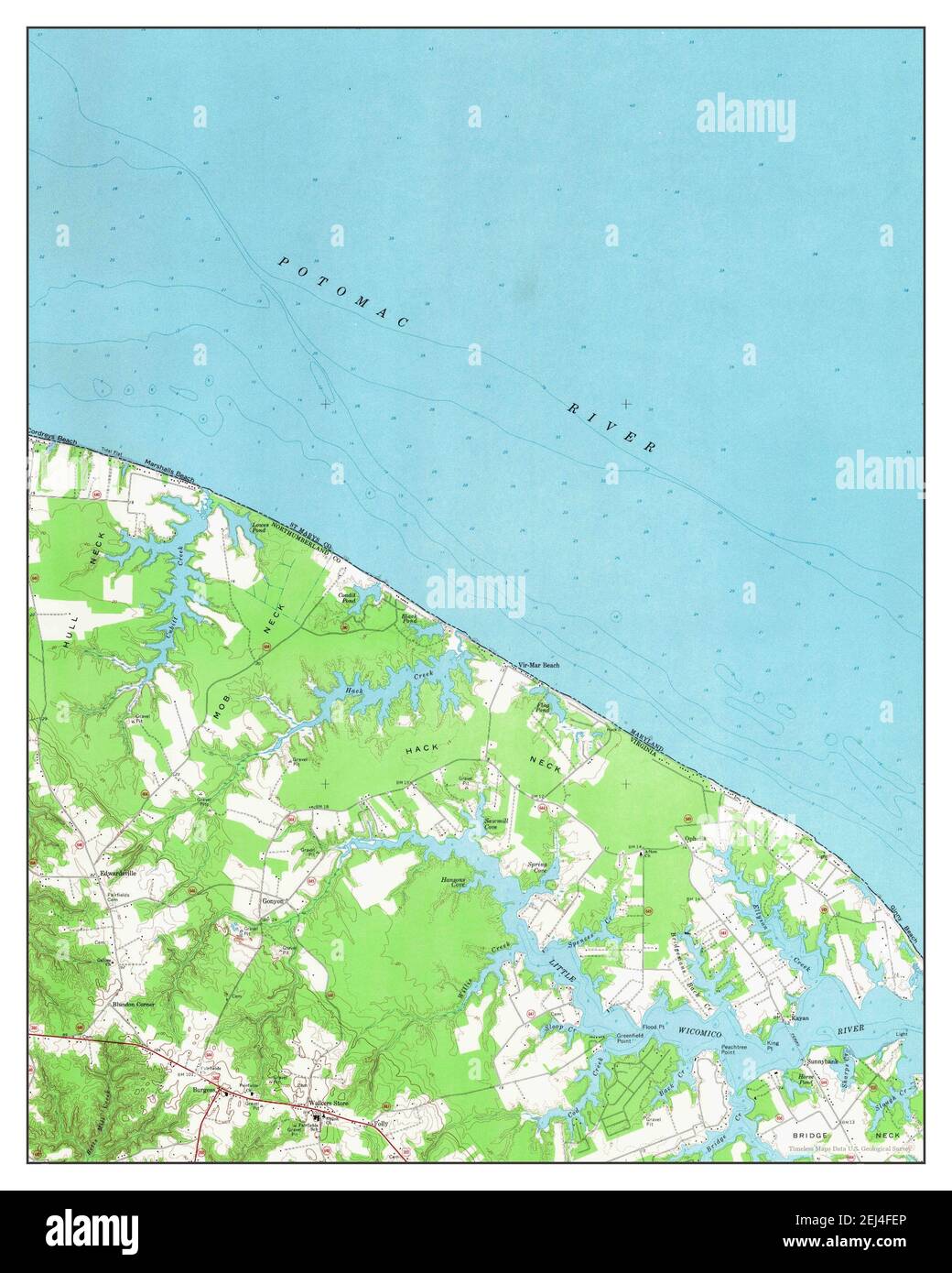 Burgess, Virginia, map 1968, 124000, United States of America by Timeless Maps, data U.S