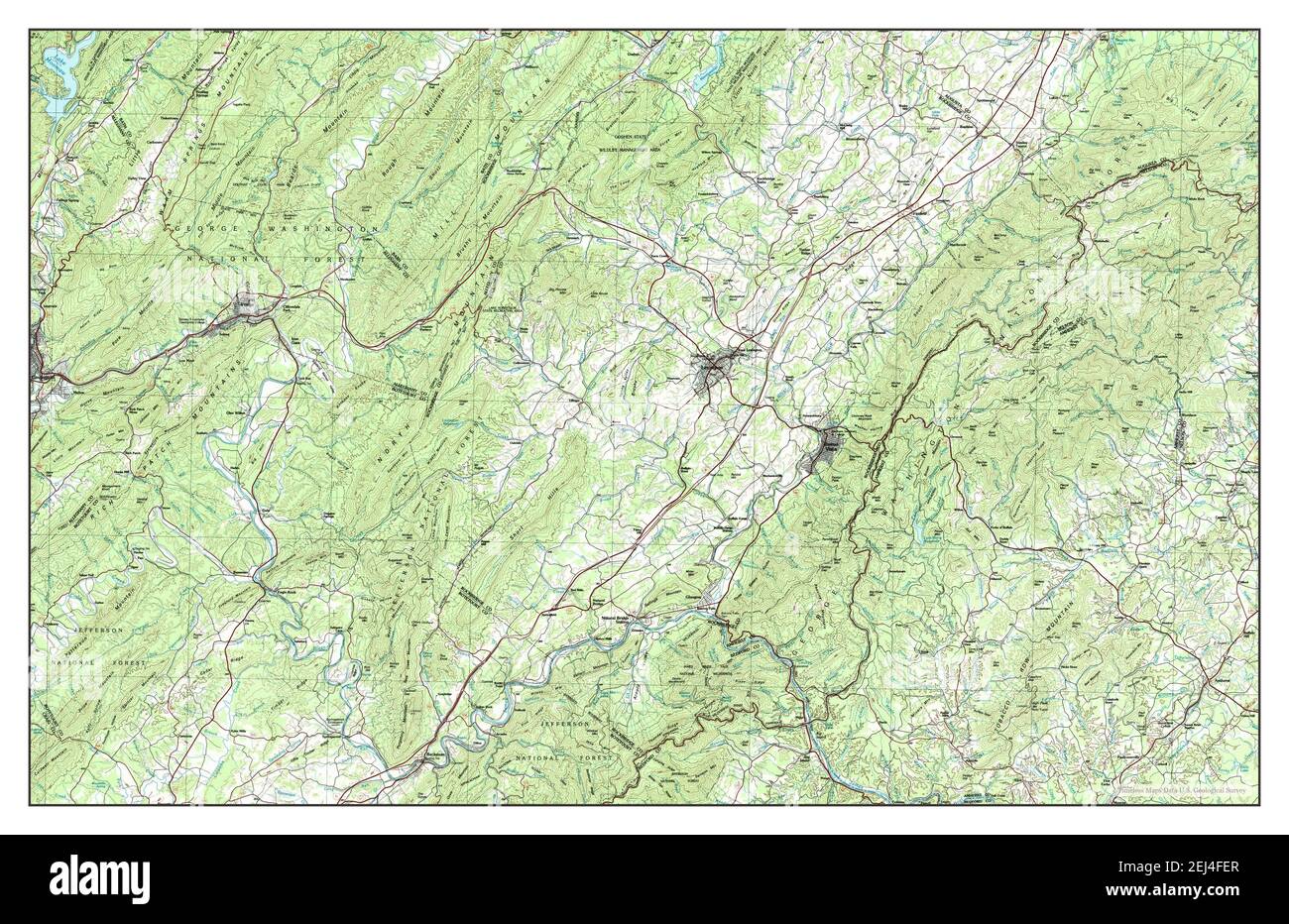 Buena Vista, Virginia, map 1986, 1100000, United States of America by