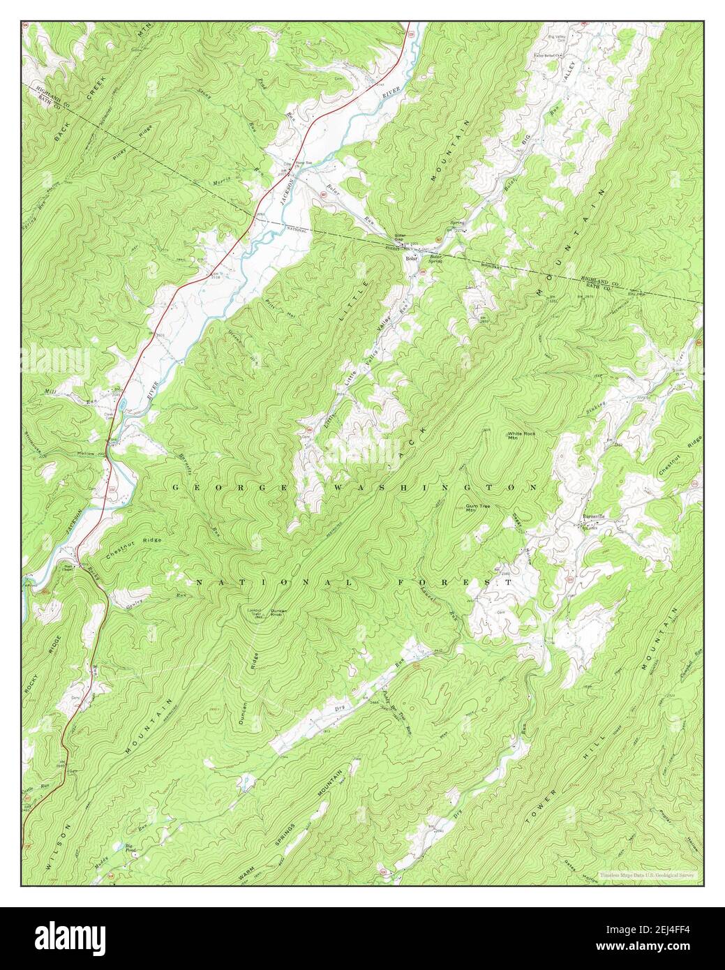 Burnsville, Virginia, map 1969, 124000, United States of America by