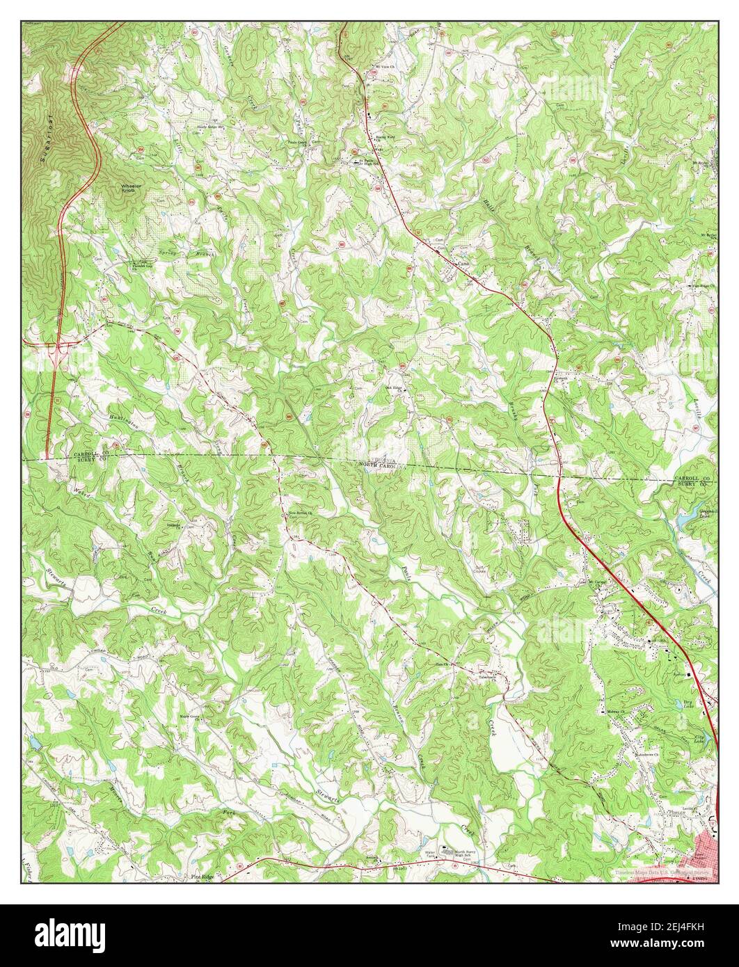 Cana, Virginia, map 1968, 124000, United States of America by Timeless