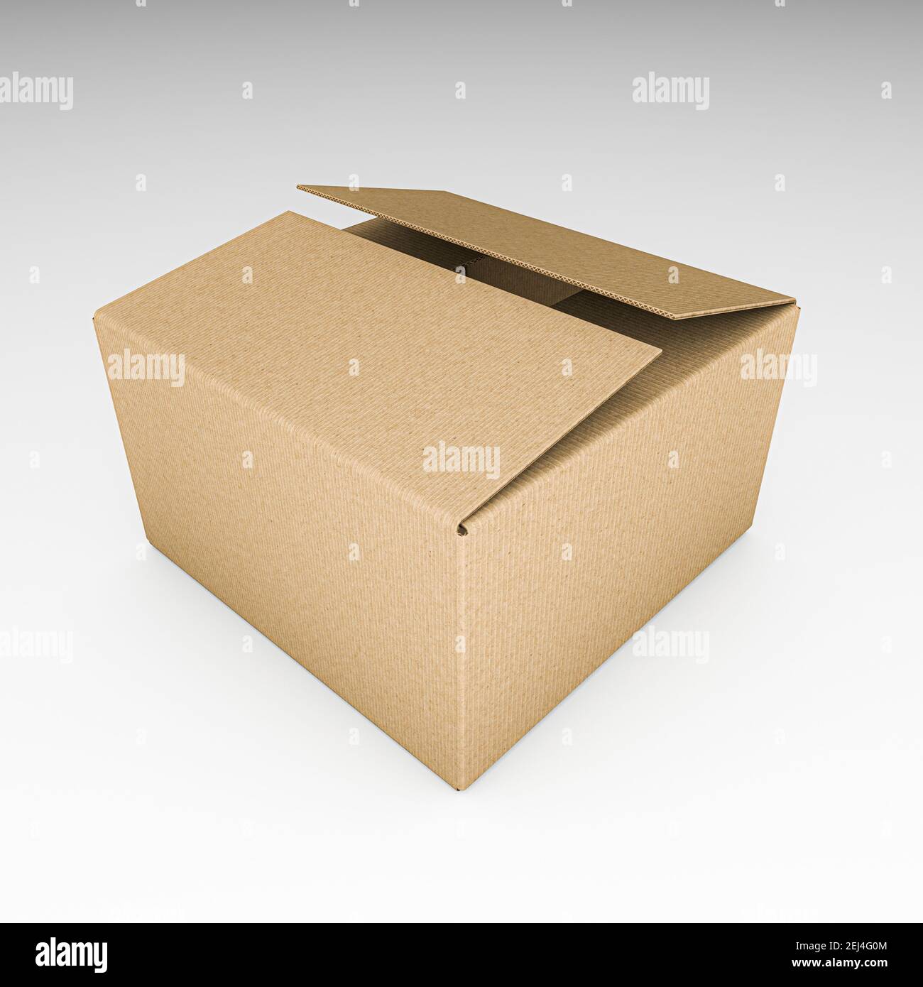 cardboard box isolated on white background 3d illustration Stock Photo ...