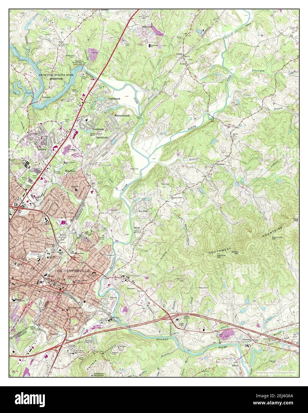 Charlottesville virginia map hires stock photography and images Alamy