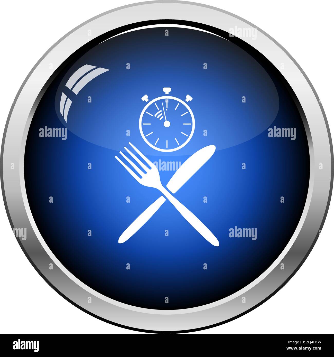 Fast Lunch Icon. Glossy Button Design. Vector Illustration Stock Vector ...