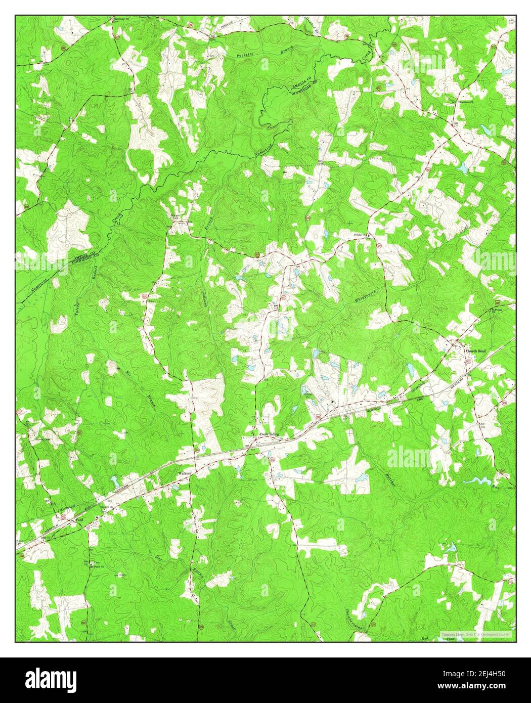 Church Road, Virginia, map 1963, 124000, United States of America by