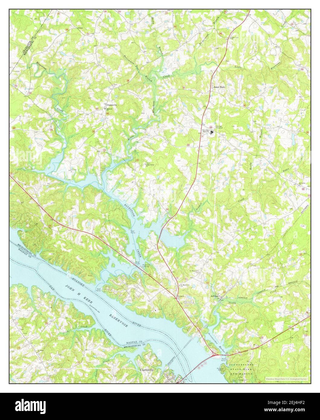 Map of clarksville virginia hires stock photography and images Alamy
