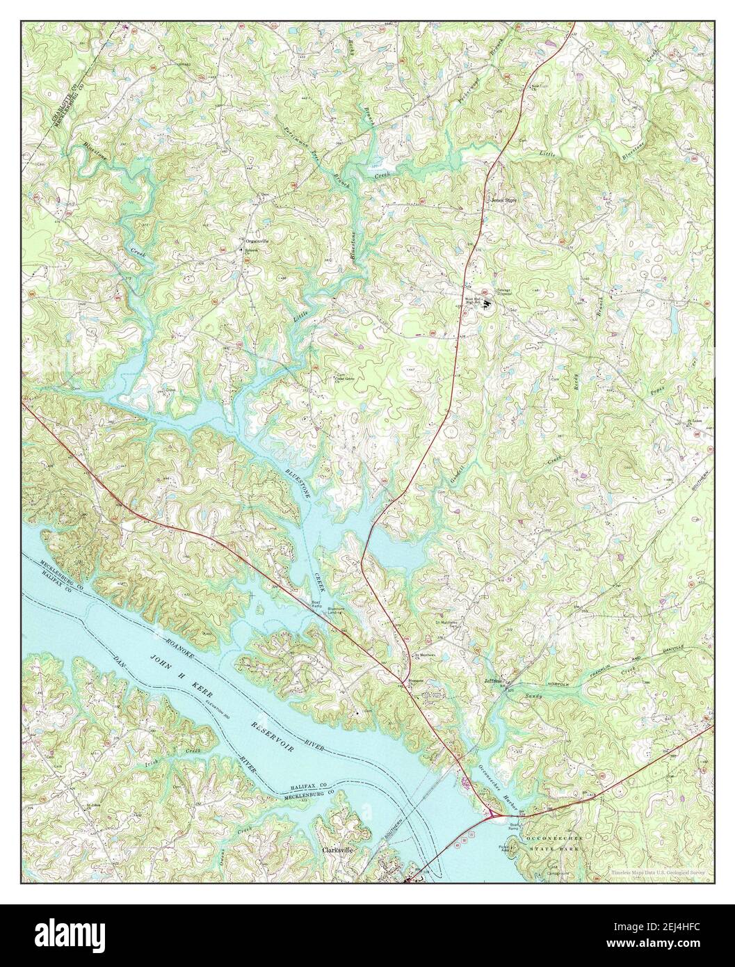 Clarksville virginia map hires stock photography and images Alamy