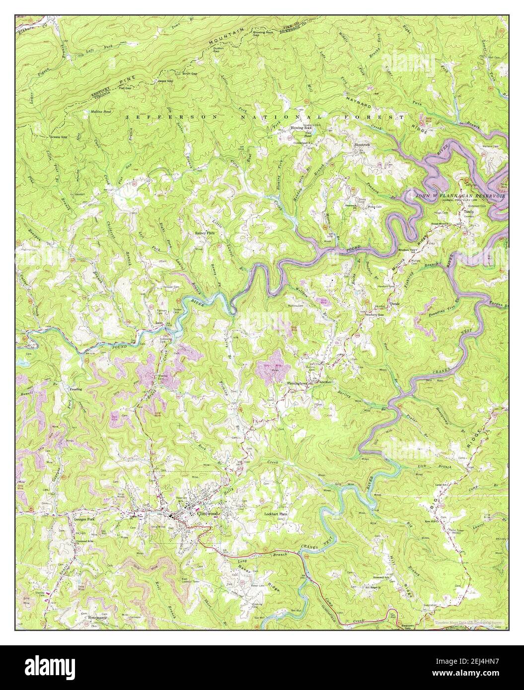Map of clintwood virginia hires stock photography and images Alamy