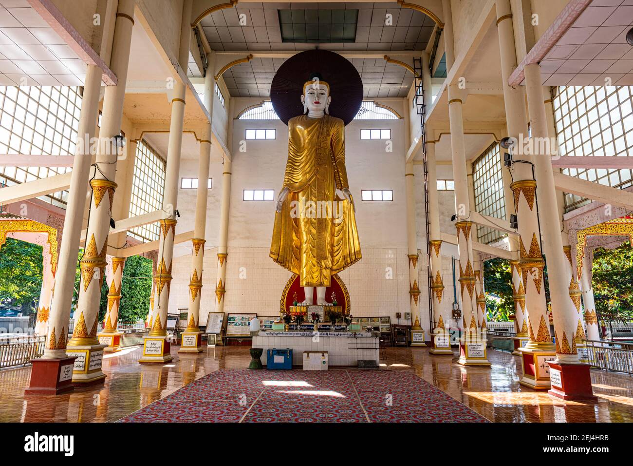 Standing buddha, Su taung pyi pagoda, Myitkyina, Kachin state, Myanmar Stock Photo