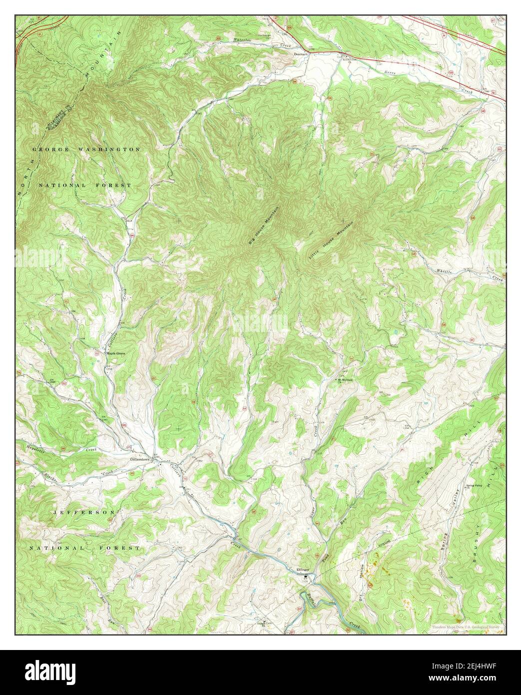 Collierstown, Virginia, map 1967, 124000, United States of America by Timeless Maps, data U.S