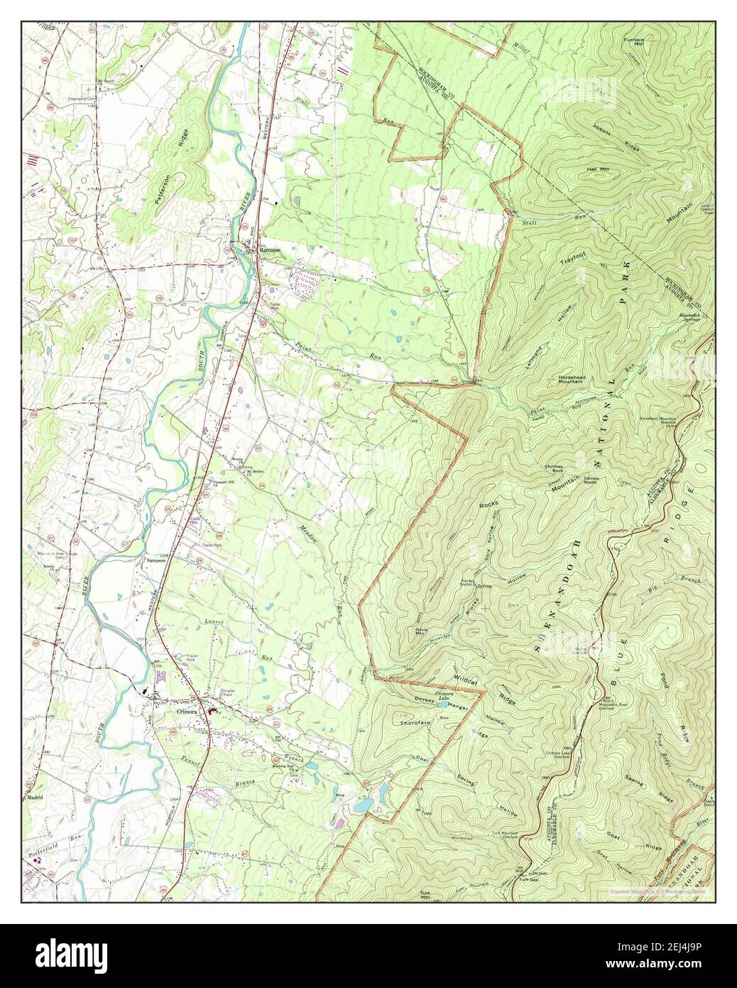 Crimora, Virginia, map 1965, 124000, United States of America by Timeless Maps, data U.S