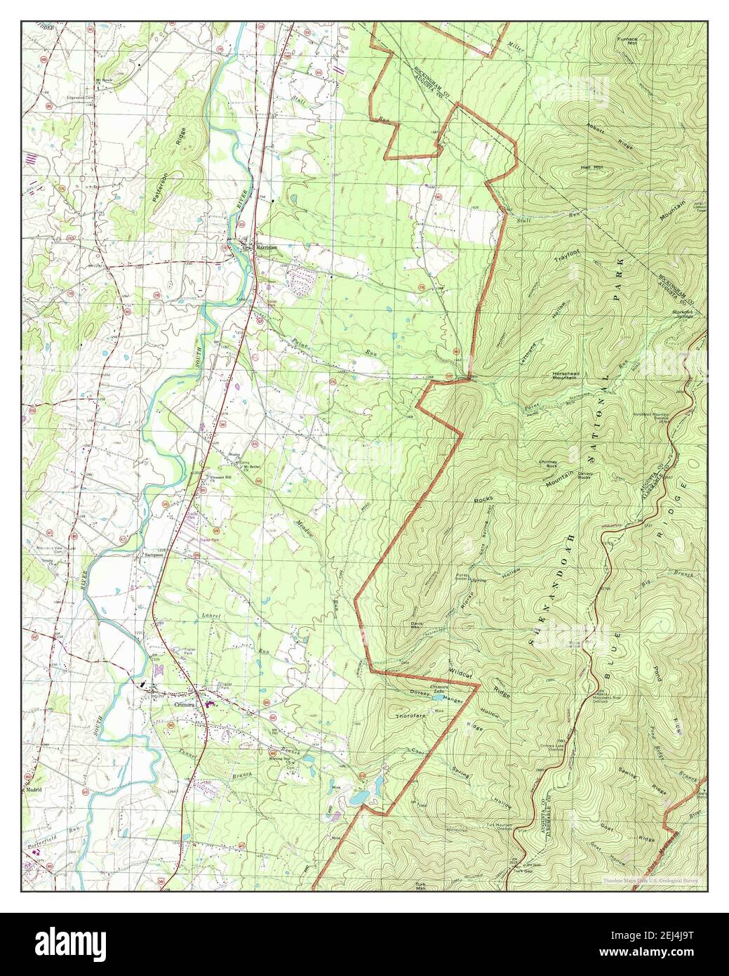 Crimora, Virginia, map 1997, 124000, United States of America by Timeless Maps, data U.S