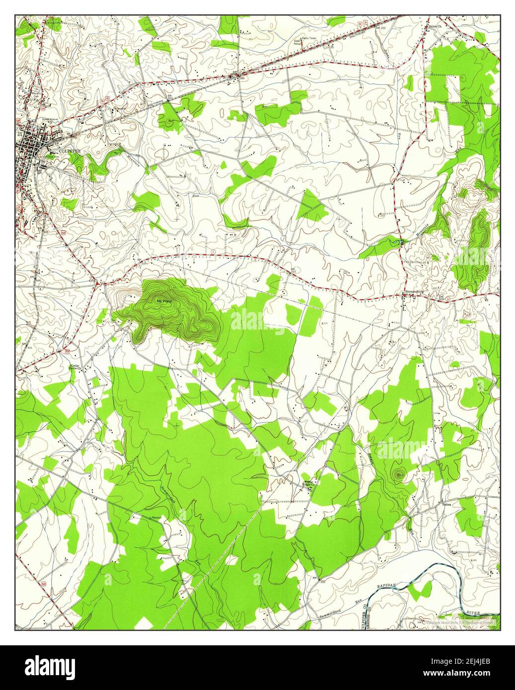 Culpeper, Virginia, map 1943, 124000, United States of America by